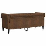 vidaXL Canapé Chesterfield Argyle Marron 182.5 x 74.5 x 74.5 cm