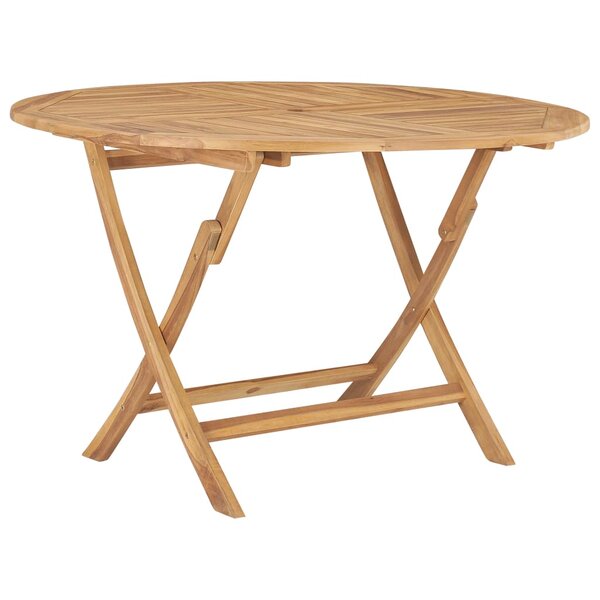 vidaXL Table pliable de jardin Ø 120 cm Bois de teck solide