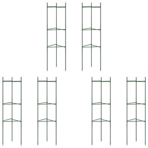 vidaXL Cages à tomates 6 Pièces 116 cm acier et PP