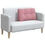 vidaXL Coussin de Dos Rose 80 x 24 x 50 cm Velours