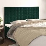 vidaXL Tête de lit Vert foncé 180x5x118/128 cm Velours