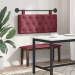 vidaXL Tête de lit suspendue Bordeaux Tissu