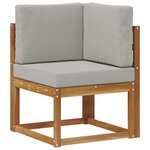 vidaXL Ensemble de canapés d'extérieur 5 pc Gris Naturel et Clair