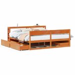 vidaXL Cadre de lit sans matelas cire marron 180x200cm bois pin massif