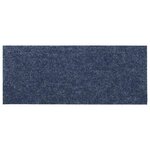 vidaXL Tapis d'escalier autocollants 30 pièces 60 x 25 cm Gris Bleu Rectangulaire