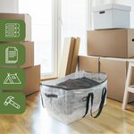 Pack and Move - Lot 2 Grands Sacs Déménagement Transparent Recyclé - Rangement Et Transport Ultra Résistant - Réutilisable - Poignées Solides - 100L