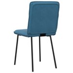 vidaXL Chaises à manger lot de 4 Bleu Velours