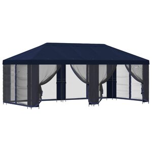 vidaXL Abri de jardin avec parois 6 x 3 m Bleu Polyester et Acier