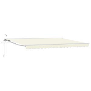 vidaXL Auvent rétractable électrique Crème et Blanc 4 × 3 5 m