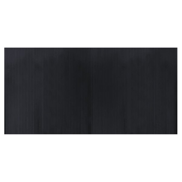 vidaXL Tapis rectangulaire noir 100x200 cm bambou
