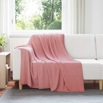 vidaXL Couvertures à jeter 6 Pièces Rose 200 x 150 cm Toison