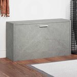 vidaXL Banc à chaussures Gris béton 80x24x45 cm Bois d'ingénierie