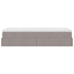 vidaXL Cadre de lit ottoman avec matelas taupe 90x190 cm tissu