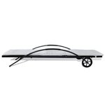 vidaXL Chaise longue avec coussin et roues Résine tressée Noir