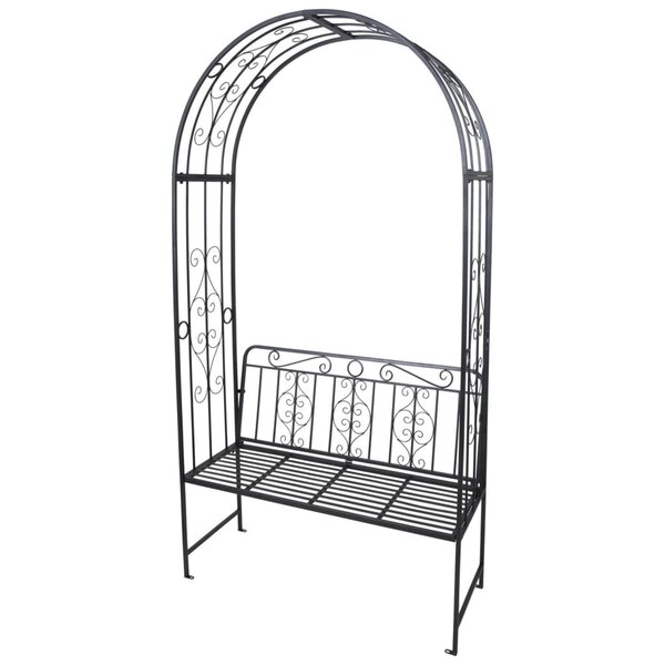 Progarden banc à voûte de rosiers 121 cm anthracite
