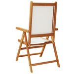 vidaXL Chaises inclinables de jardin lot de 6 tissu et bois massif