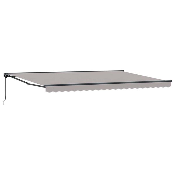 vidaXL Auvent Rétractable Gris clair 500x300 cm tissu