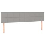vidaXL Têtes de lit 2 Pièces Gris clair 100x5x78/88 cm Tissu