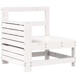 vidaXL Salon de jardin 5 Pièces blanc bois massif de pin