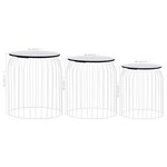 vidaXL Tables basses 3 Pièces Blanc
