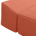 vidaXL Canapé-lit pliable Rouge orange 200 x 70 x 15 cm