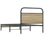 vidaXL Cadre de lit sans matelas 90x190cm chêne fumé bois d'ingénierie