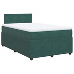 vidaXL Sommier à lattes de lit et matelas Vert foncé 120x200cm Velours