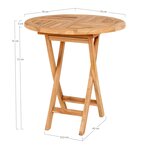 Table de jardin en teck OVIEDO Ø 70 cm