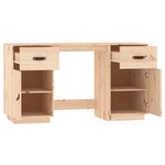 vidaXL Bureau avec armoires 135x50x75 cm Bois massif de pin