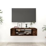 vidaXL Armoire TV suspendue Chêne fumé 100x30x26 5cm Bois d'ingénierie