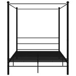 vidaXL Cadre de lit à baldaquin sans matelas noir 160x200 cm métal