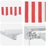 vidaXL Cadre de store manuel avec LEDs Rouge et Blanc 4 5 × 3 5 m