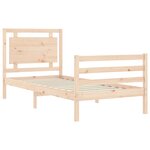 vidaXL Cadre de lit et tête de lit 100x200 cm bois massif
