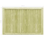 vidaXL Portillons de jardin 2 Pièces Bois de pin imprégné 300x100 cm