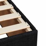 vidaXL Cadre de lit sans matelas noir 100x200 cm tissu