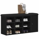 vidaXL Banc de rangement Chêne noir 102 x 32 x 50 cm Bois d'ingénierie