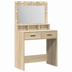 vidaXL Table de Toilette avec tiroir Chêne Sonoma 79 x 41 x 135 cm