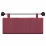 vidaXL Tête de lit suspendue Bordeaux tissu