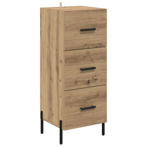 vidaXL Buffet chêne artisanal 34 x 34 5 x 90 cm Bois d'ingénierie