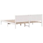 vidaXL Cadre de lit Blanc 180 x 200 cm Bois de pin massif