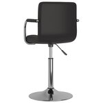 vidaXL Chaises pivotantes à manger lot de 6 noir similicuir