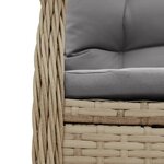 vidaXL Chaises inclinables de jardin lot de 2 beige résine tressée