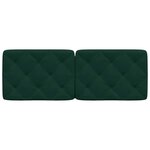 vidaXL Coussin de tête de lit vert foncé 120 cm velours
