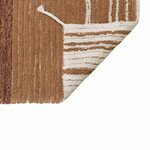 Tapis coton réversible - marron et beige - 120 x 160 cm