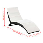 vidaXL Chaise longue pliable avec coussin Résine tressée Noir