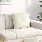 vidaXL Coussin de Dos Crème 50 x 45 cm Tissu en velours côtelé
