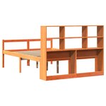 vidaXL Lit bibliothèque sans matelas cire marron 120x200cm bois massif