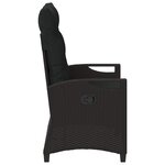 vidaXL Banc de jardin Noir 105 x 60 x 112 cm Acier et Polyester