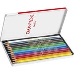 Étui métal 12 crayons de couleur swisscolor résistants à l'eau caran d'ache