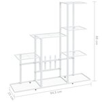 vidaXL Support pour plantes 94 5x25x88 cm Blanc Métal